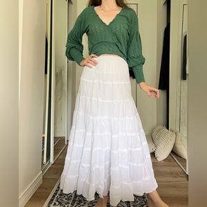 Y2K peasant maxi skirt